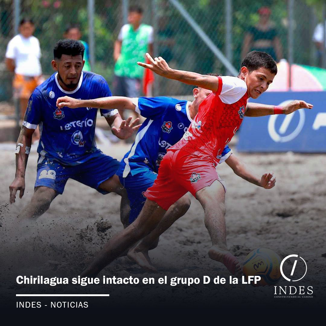 Al cierre de la cuarta fecha del grupo D, Chirilagua se mantiene en el primer lugar de la tabla con 12 puntos al conseguir, en la jornada de este día, un resultado de 1-4 ante Warriors, en la Liga de Fútbol Playa (LFP) Copa CEL 2024. 🗞️: bit.ly/3JFE7CA…