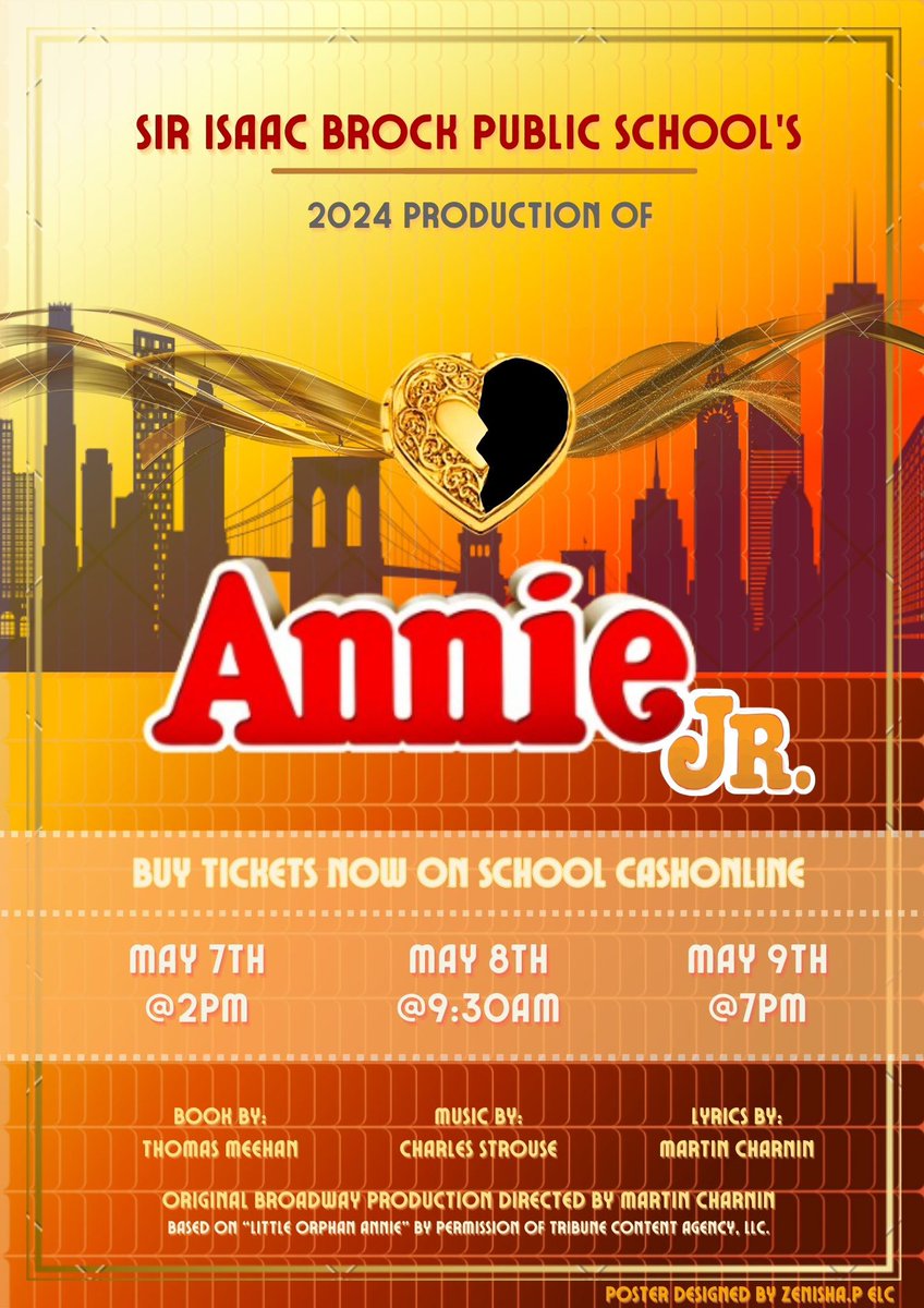 Our Ss have been working really hard to put on this amazing production of Annie Jr. Led by our extraordinary music Dept. Please join us…3 shows…tickets $5 each
 May 7th peelschools.schoolcashonline.com/Fee/Details/33…
May 8th peelschools.schoolcashonline.com/Fee/Details/33…
May 9th peelschools.schoolcashonline.com/Fee/Details/33…