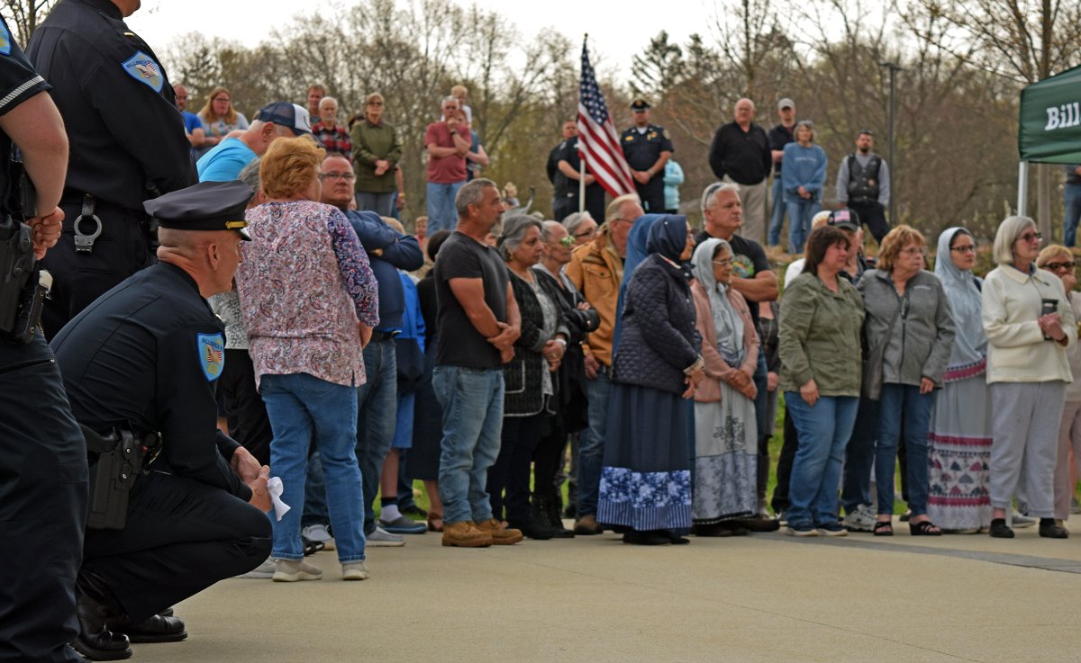 Some photos from tonight's vigil for @BillericaPD Sgt. Ian Taylor, who lost his life on Friday while working a construction detail. @johnguilfoil