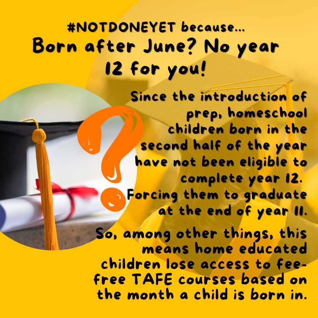 Don't deny our kids their educational access anymore! We know better, so let's do better!

Make education equitable across ALL sectors! Year 12 #foreverychild!

#free2homeschool #binthebill but #bringbackclause25 #notdoneyet