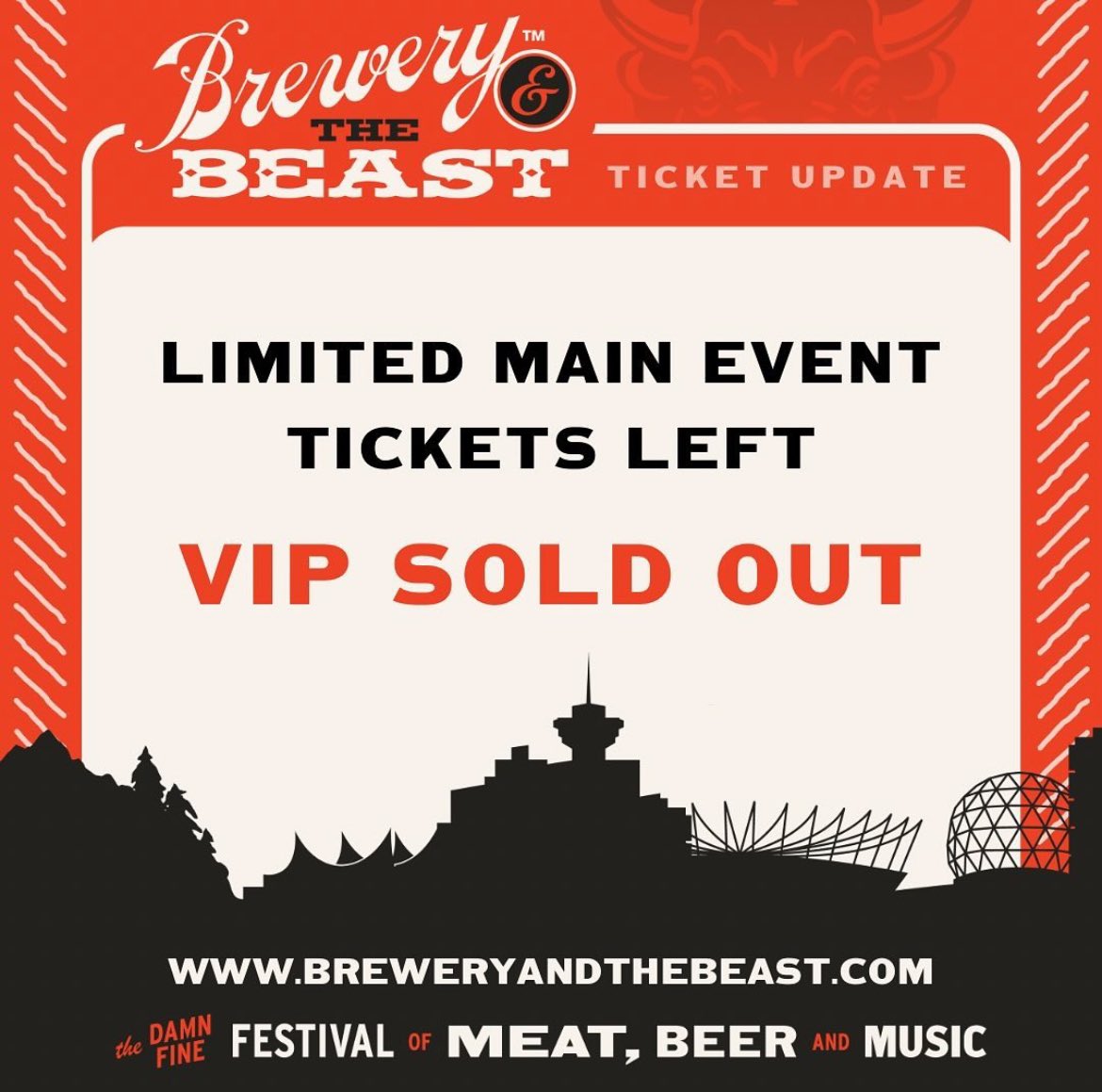 Vancouver tickets for the June 2nd event are running out! Be sure to get yours soon at breweryandthebeast.com