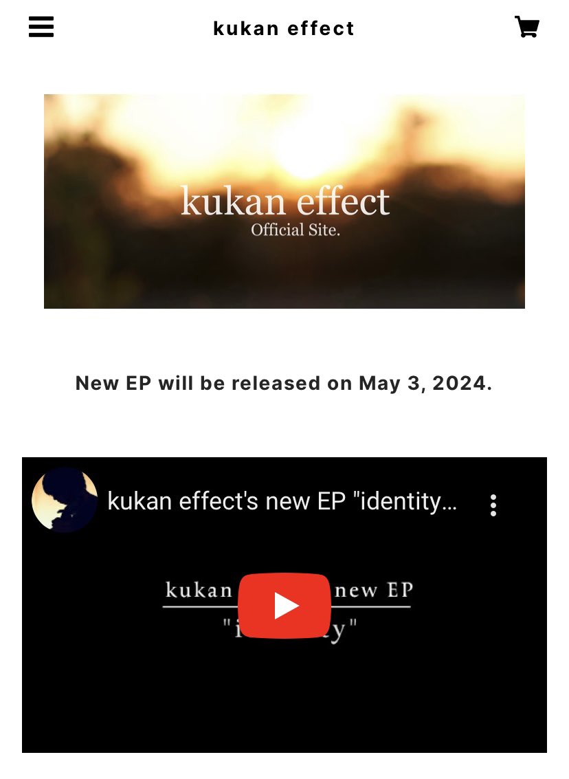 🌐Official Site
kukaneffect.theshop.jp

kukan effect's new EP 'identity' will be released on May 3, 2024.
youtu.be/g0TNM27Hncc?si…

#ambient #guitar #electronica #drone #noise #game #soundtrack #experimental #art #music #bandcamp #bandcampfriday #subscribe #official #kukaneffect