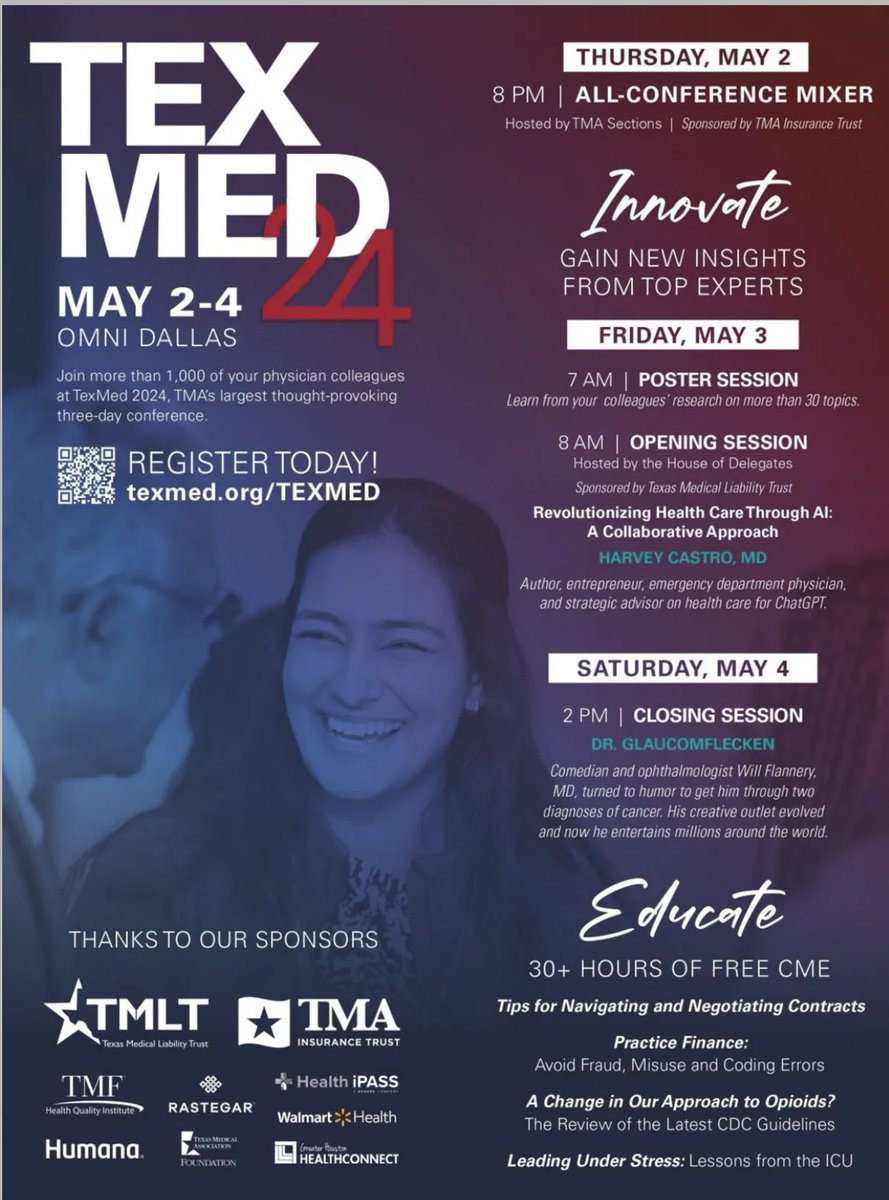 5 days for TexMed - see you there @texmed @BexarCountyMed @HCMSHAM @TarrantCountyMS @DallasCMS @TravisCMS