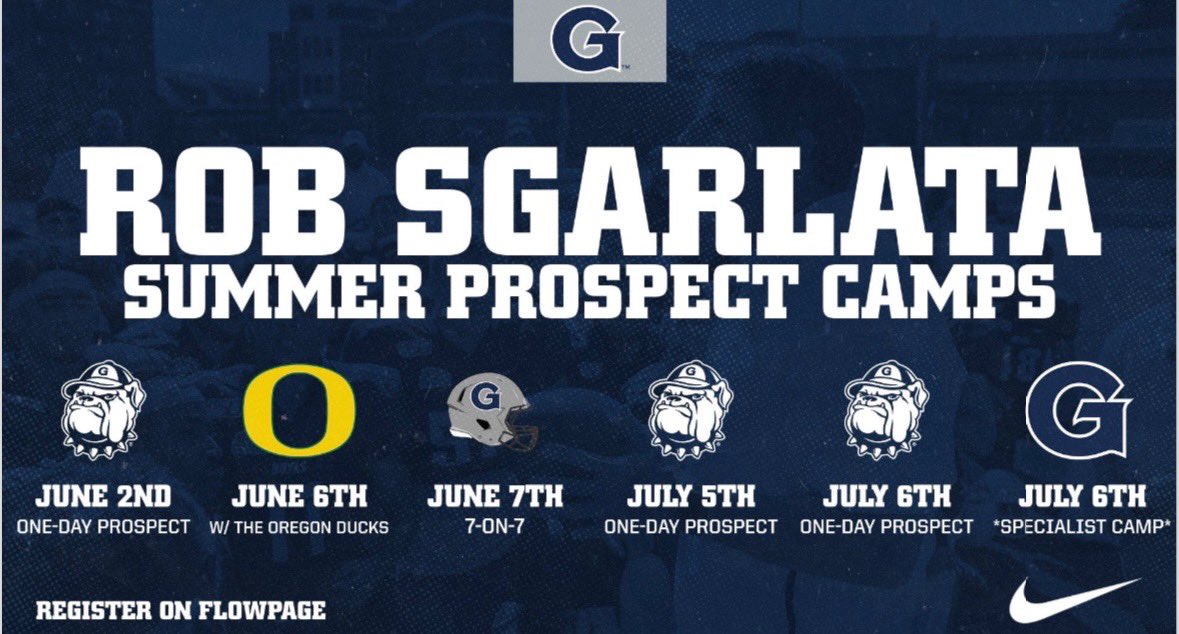 Thanks @CoachPartin and @HoyasFB for the Camp invite! @coachsgarlata @CoachRSpence @CoachTreyHen @jackwmcdaniels @EDGYTIM @AllenTrieu @GregSmithRivals @IamClint_C @LemmingReport @CoachChris_Roll @HSFBscout @MelvinLTate @mikeclarkpreps