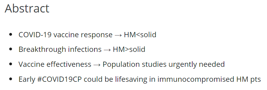 COVID‐19 vaccine effectiveness in patients with hematologic malignancy [May 18, 2022] @DrDimpyShah @Dr_Pankil_Shah @mtmdphd Transplant ID onlinelibrary.wiley.com/doi/10.1111/ti… #COVID19Vaccine #COVID19nCancer #bmtsm #leusm #lymsm #mmsm #mpnsm #IDonc