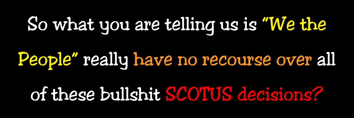 Getting down to “Brass Tacks”… This is too much Centralized Power considering NONE of us Voted for ANY SCOTUS. We vote for Local Judges. Why Not The Highest Court in the land? #VoteUsSomeSCOTUS
#SCOTUSIsCompromised #SCOTUSIsCorrupt #SCOTUSisBoughtAndPaidFor