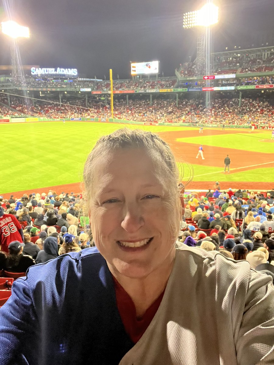 LMarenda's tweet photo. Went to Cubs game on Friday night at Fenway Park. Had a blast! Cubs beat the Red Sox but since they are both my fav teams, I saw it as a win win! And, I wore my New jersey! ❤️⚾️💙⚾️ #GoCubsGo #GoRedSoxGo https://t.co/DdieZ9O0DT