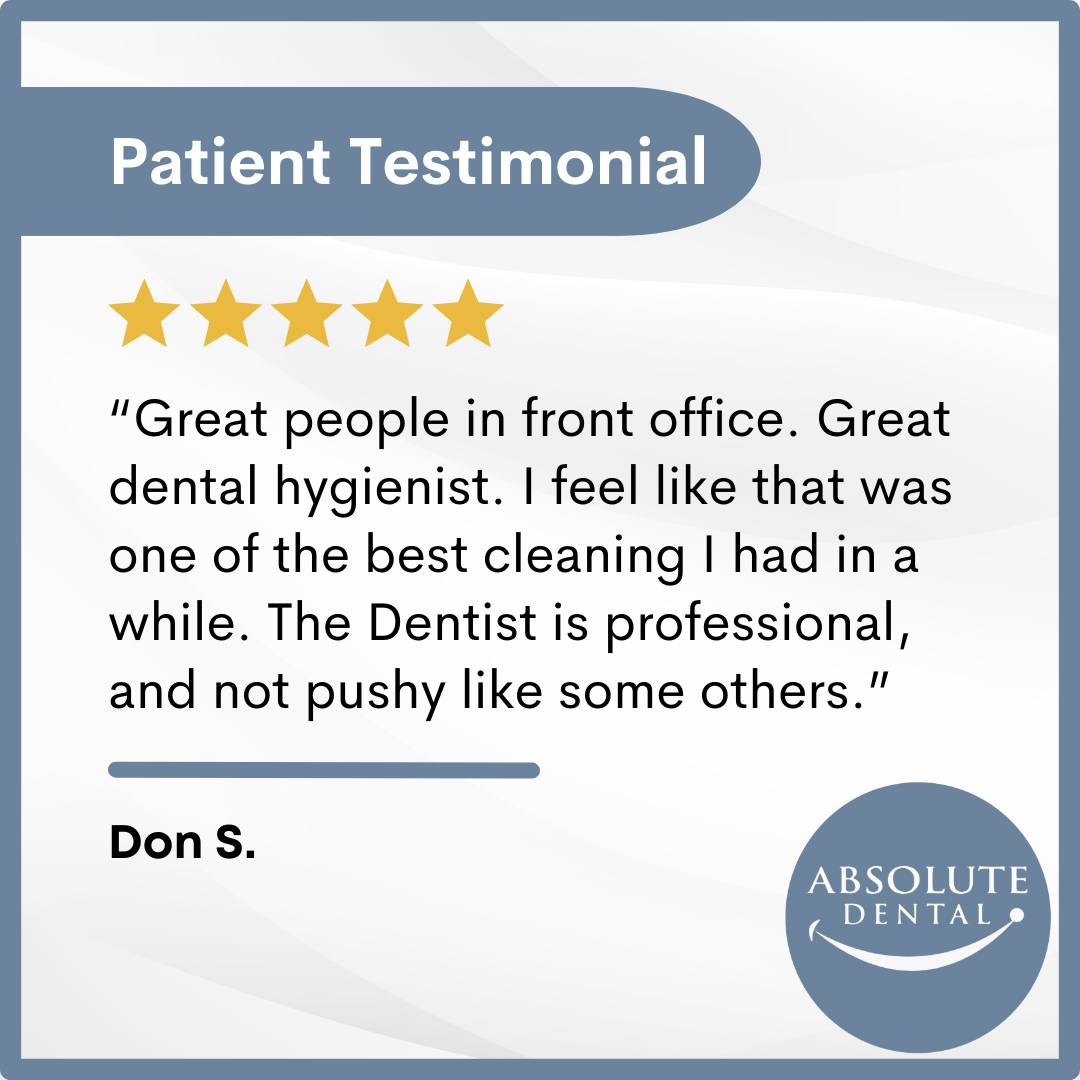 “Great people in front office. Great dental hygienist. I feel like that was one of the best cleaning I had in a while. The Dentist is professional, and not pushy like some others.” - Don S.
#Dentist #ClearAligners #OrlandPark #CosmeticDentistry #SmileMakeover #Veneers #Crown