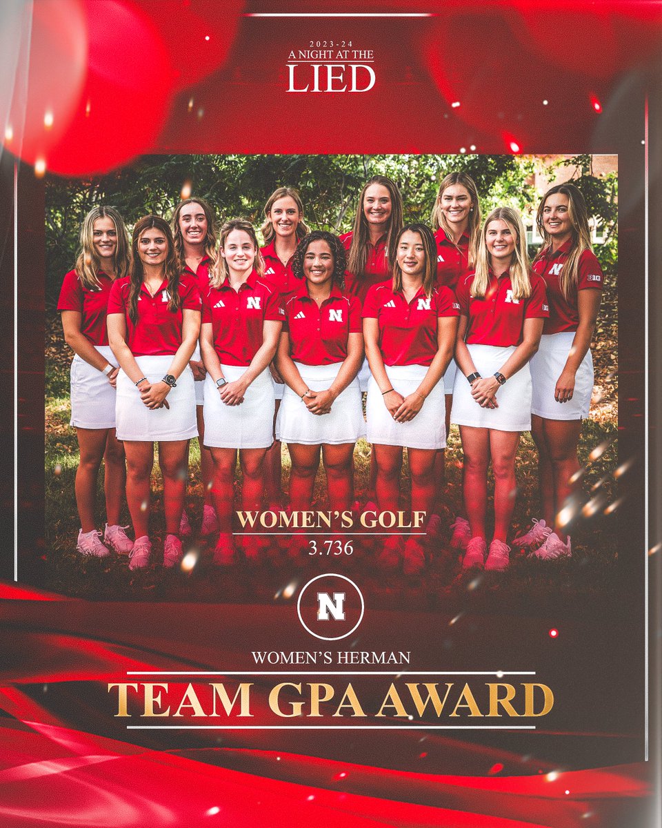 📝 Women's Herman Team GPA Award 📝 🏆 @HuskerWGolf | 3.736
