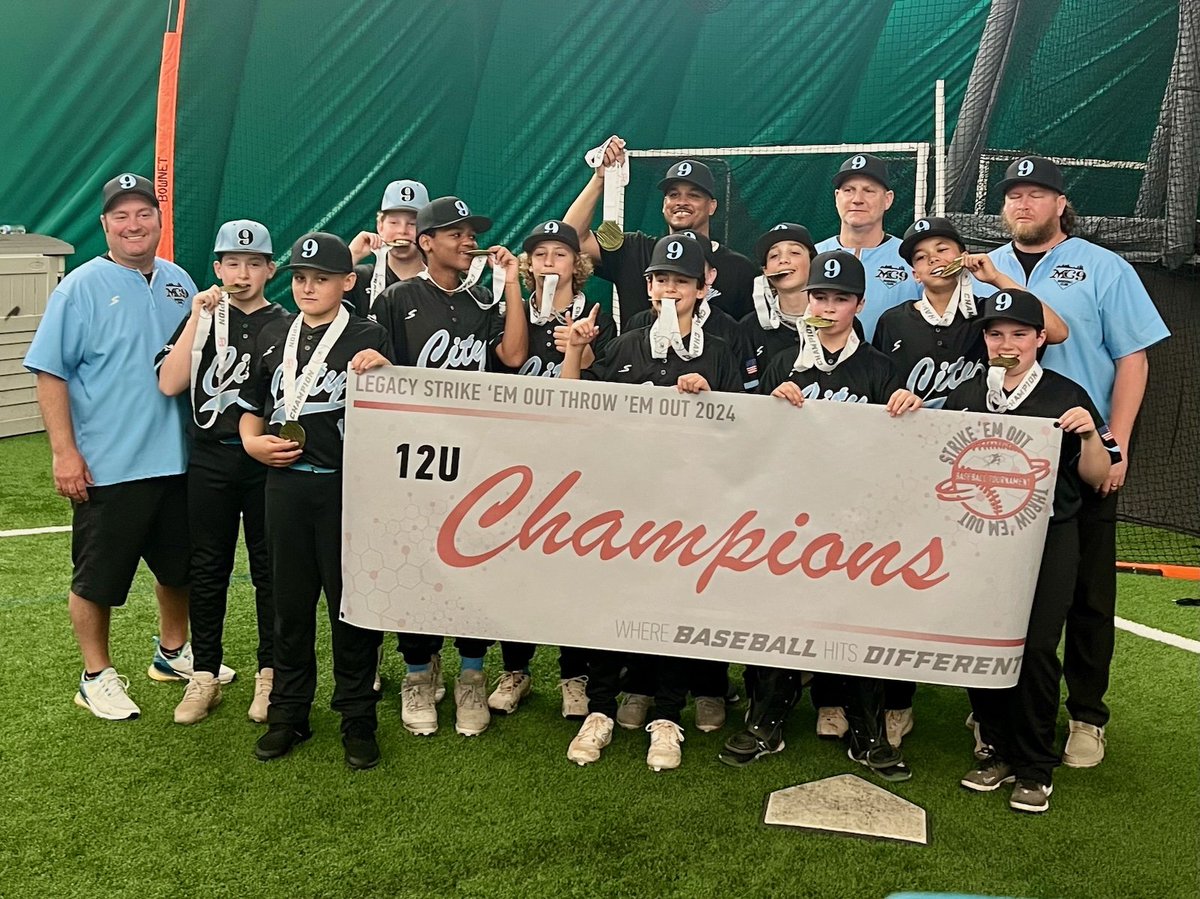 Legacy - Strike 'em out throw 'em out Tournament (Brighton, MI)

FINAL -  WIN
CHAMPIONSHIP GAME 🏆

MC9 Rhein 12U             9
MC Hit Dogs - Stout      6

#MC9Baseball 
#MC9 
#weare9

MC9...Voted BEST in Canton - 2022 &amp; 2023 🏆