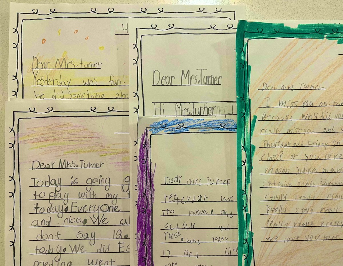 Need an activity for when you are out? Have your students write you letters! ❤️ You can find out what’s going on. You can assess writing skills. You can enjoy the cuteness. You can come up with follow up questions. You can see if your students use transition words. Precious. ⭐️