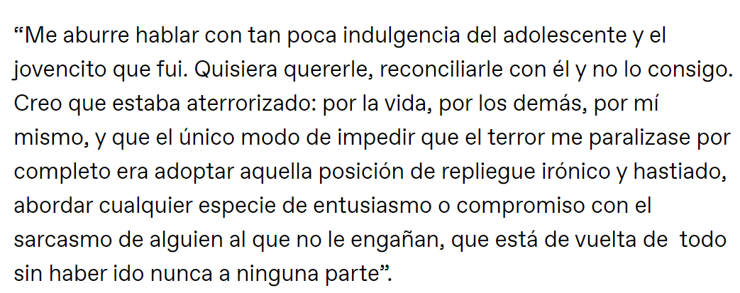 Aunque la frase es atribuida a Machado, a mi se me quedó de haberla leído en este parrafo de Limonov de Carrere