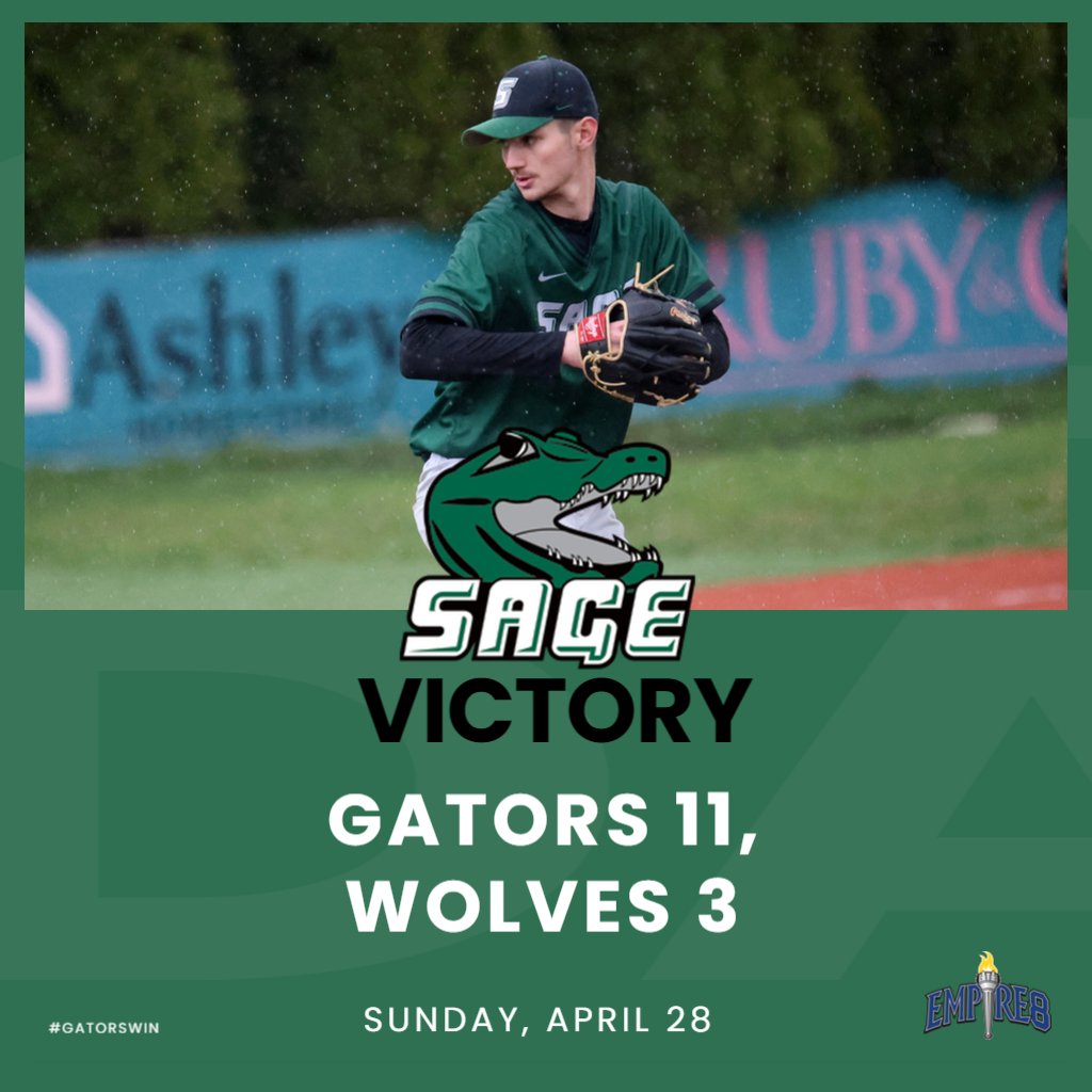 #GatorsWin

#SageNation baseball scores double-digits again as they finish off the weekend sweep of Keuka on Sunday.

More on the #E8 action: sagegators.com/x/fr4fu

#SageGators