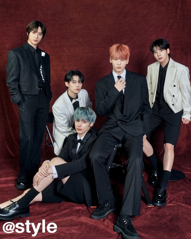 translatingTXT's tweet photo. txt will feature in the may issue of ‘@.style’ (star 1) magazine

the pictures + interview were taken on the day of asea 2024 in japan

@TXT_members @TXT_bighit https://t.co/8qUS6APWOR