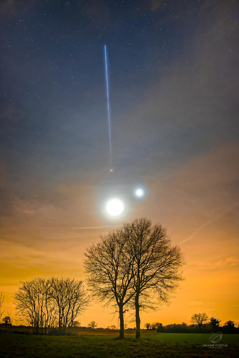 Moon, Venus, Mars and the ISS