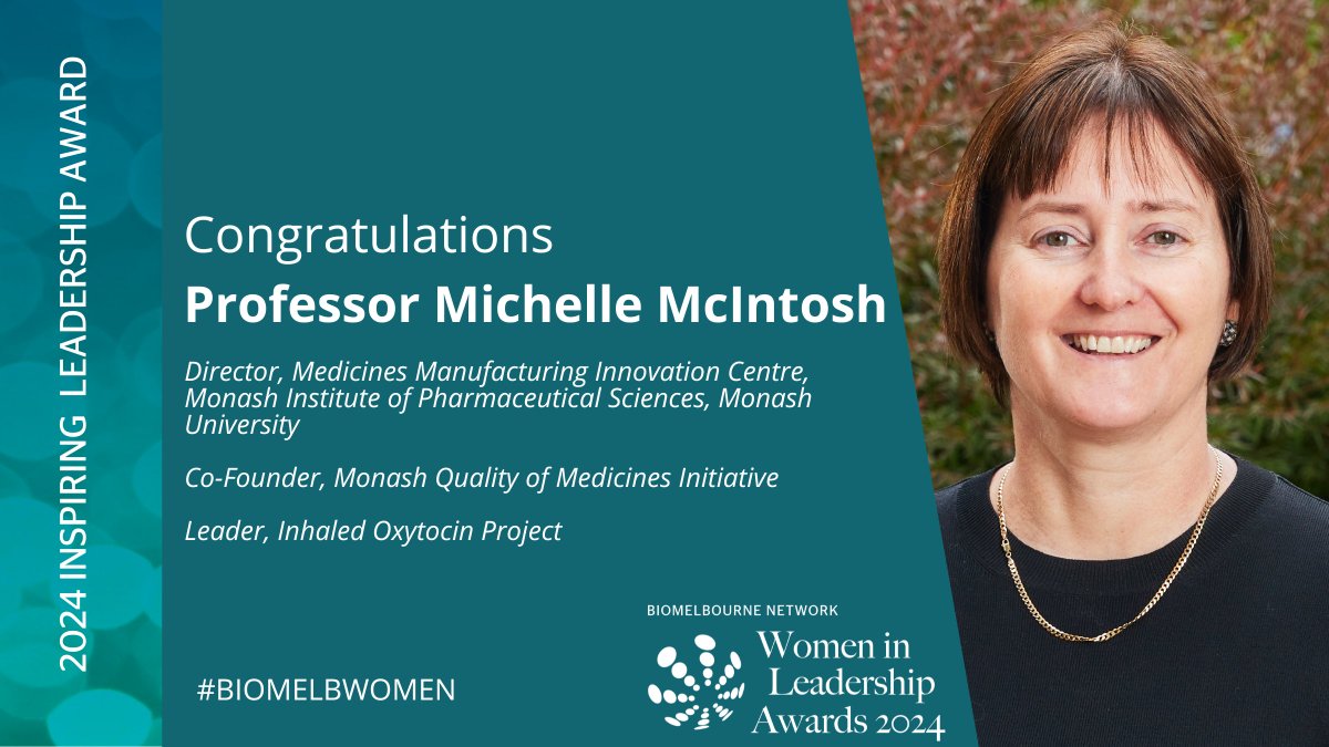 ✨ Congratulations to BioMelbourne Network’s 2024 Inspiring Leadership Awardee, Professor Michelle McIntosh! ✨ The Ceremony is kindly sponsored by DJSIR ➡️ ow.ly/Jg3650Rq861 #biomelbwomen