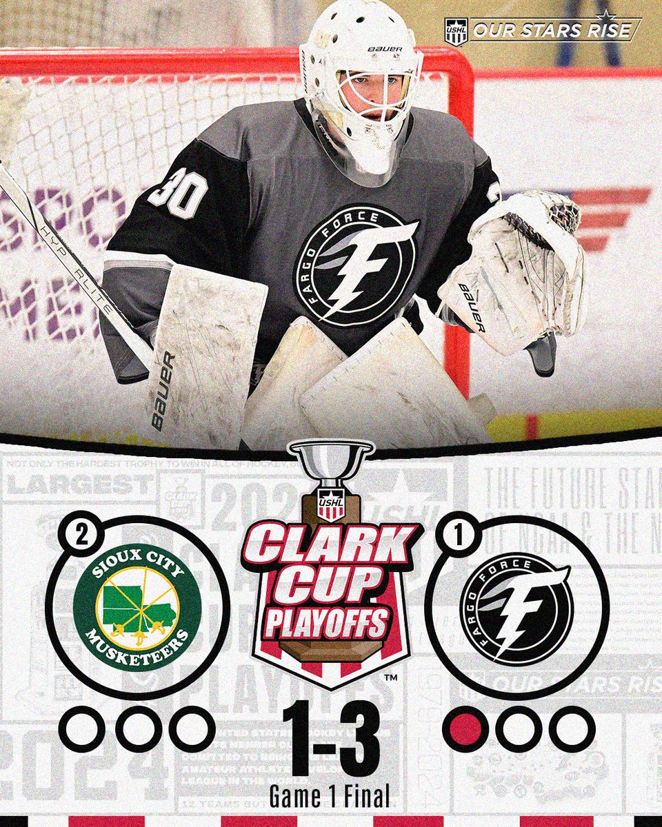 Final from Fargo in Game #1 of the Western Conference Final. 
#StarsRise | #2024ClarkCupPlayoffs