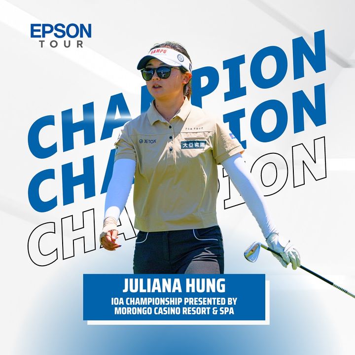 RECORD BREAKER. Juliana Hung captures the #IOAChamp in record setting fashion 🏆

Hung’s 21-under week sets an Epson Tour 54-hole scoring record. The previous record was 19-under. She also broke the #IOAChamp Tournament scoring record by seven strokes previously set at 14-under.