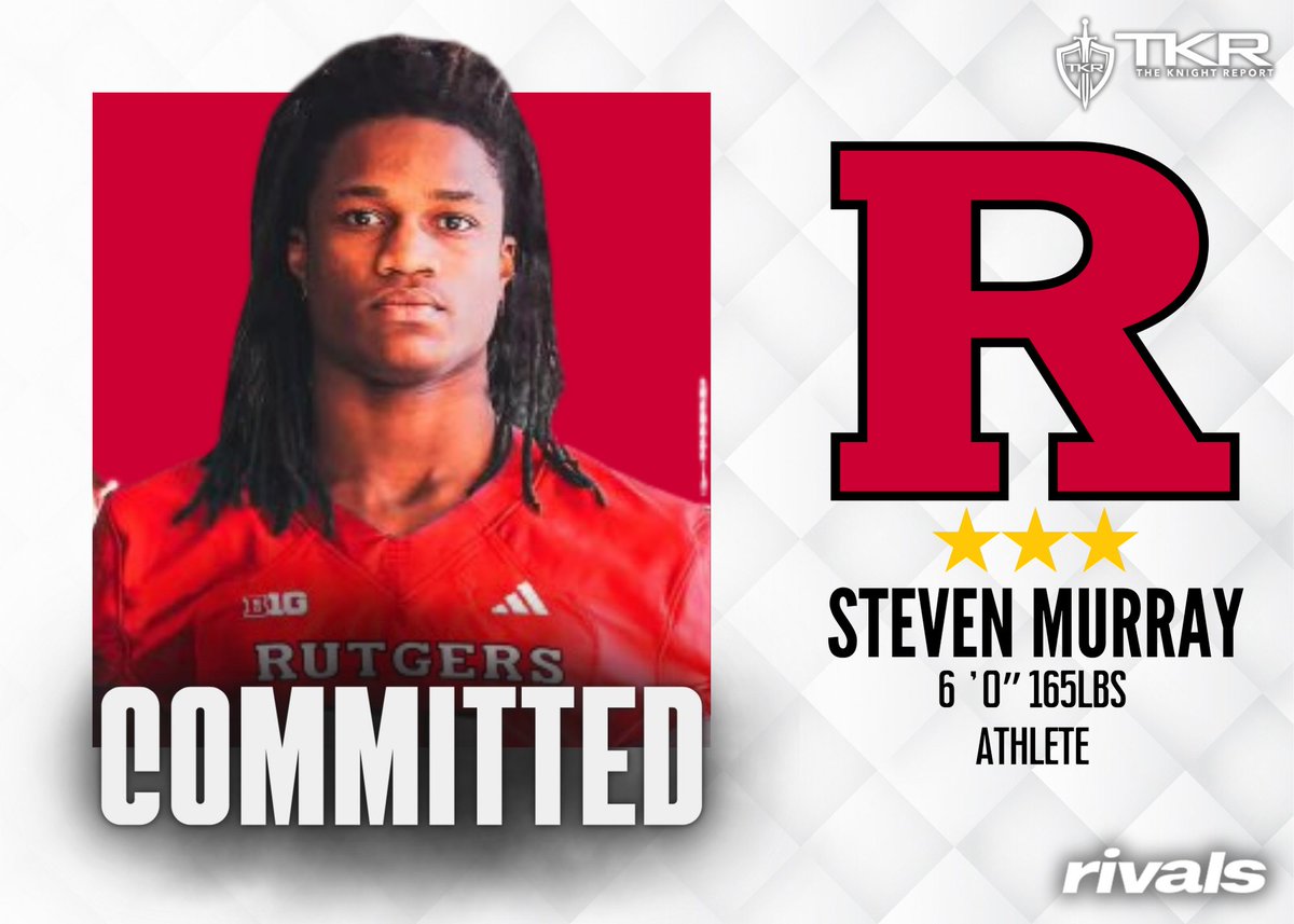 🚨COMMIT ALERT🚨 2025 @EGWildcatFB (NC) athlete Steven Murray (@11StevenMM) commits to #Rutgers Football‼️ 👉 tinyurl.com/44fw9p35