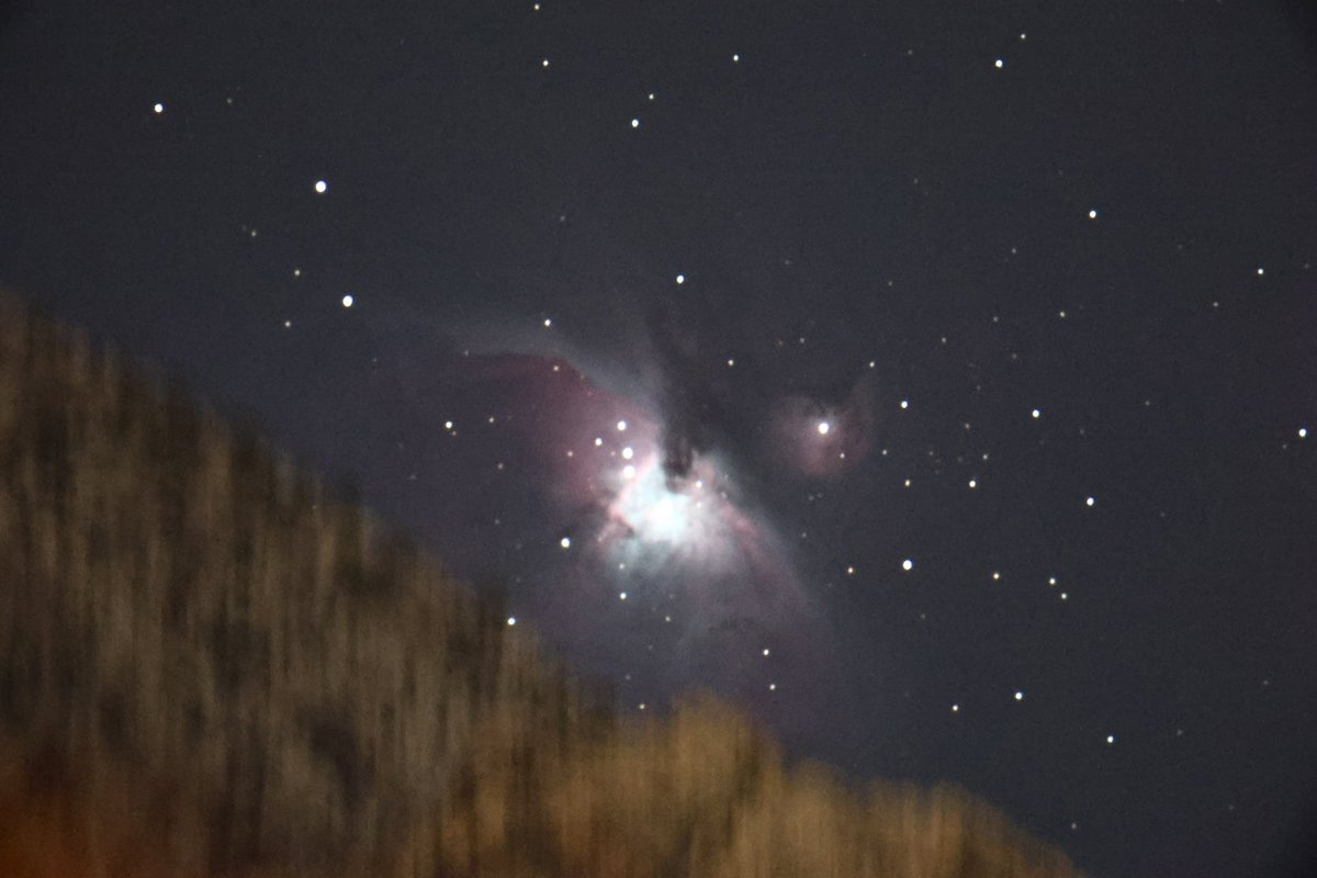 Last night, the Las Vegas Astronomical Society had a stargaze in Red Rock Canyon, and it didn’t disappoint!  This is the Great Orion Nebula, 1500 light years away, as seen through the telescopes of Keith Caceres.