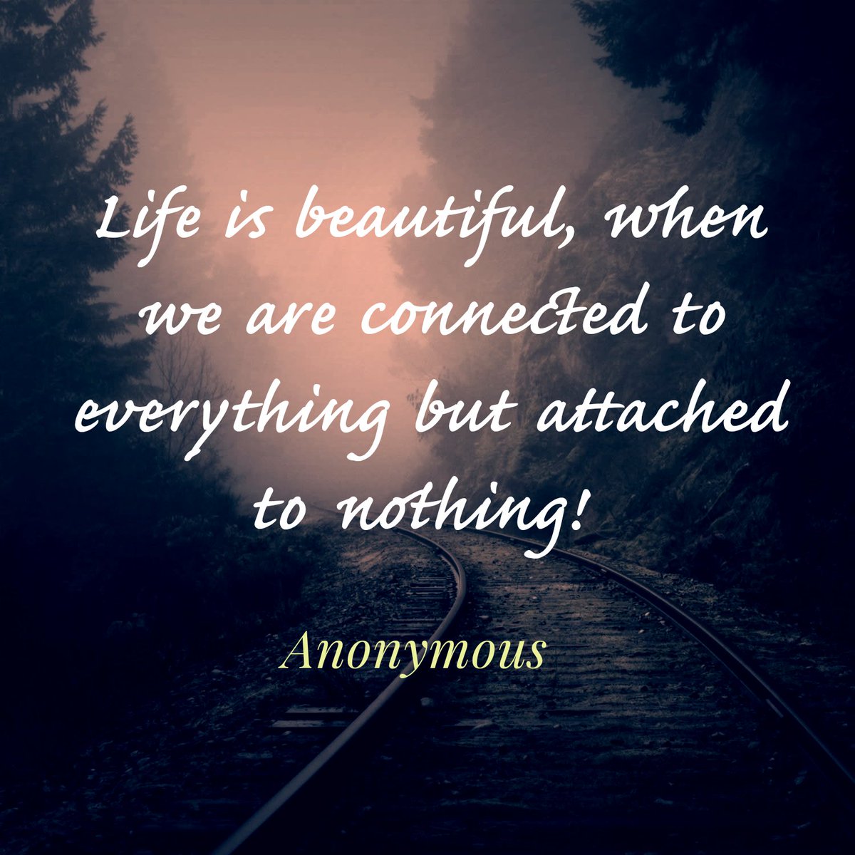 #KaalaiVanakkam! Being connected to everything - is being invested in people. Being attached to nothing - is - doing your absolute, best of best, but not affected by the results that emerge. That's the job of the Universal Energy (I call Her God) 🔆