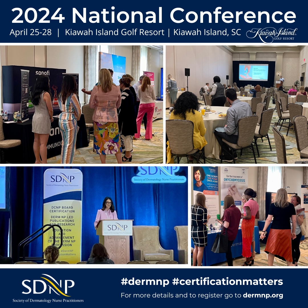 Thank you to everyone who attended the 2024 SDNP National Conference, Review Course and Workshops! We can't wait to see you next year in Palm Springs at the Renaissance Esmeralda Resort & Spa! #2024SDNPConference #SDNPKiawah2024 #DermCertified #DCNP #SDNP #CoreComptencies