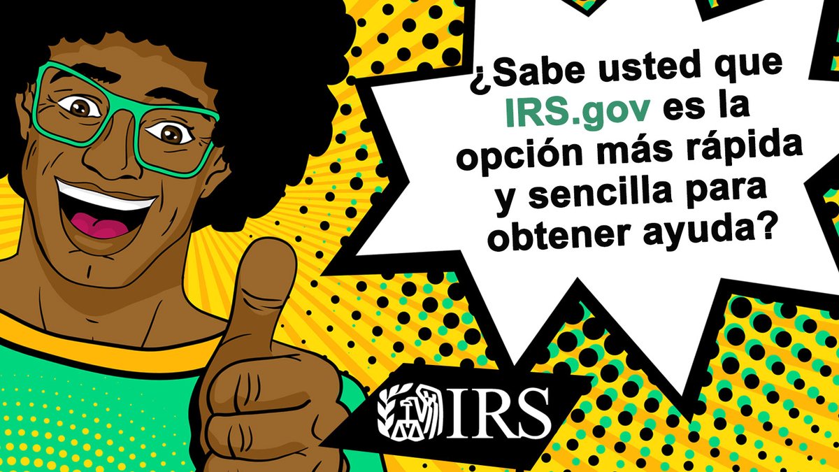 ¿Sabe usted qué #IRS tiene recursos en línea para presentar, pagar electrónicamente y verificar su reembolso de impuestos en línea? Vea: irs.gov/ayuda