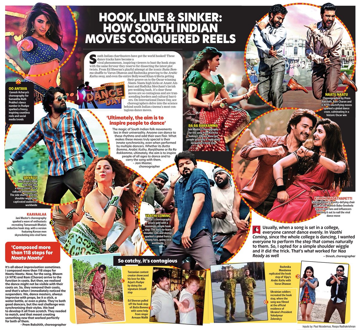 Hook, line & sinker: How South Indian moves conquered reels

#VaathiComing #Master
#OoAntava #Srivalli #Pushpa #PushpaTheRise 
#Kaavaala #Jailer 
#NaatuNaatu
#InternationalDanceDay #DanceDay #Dance