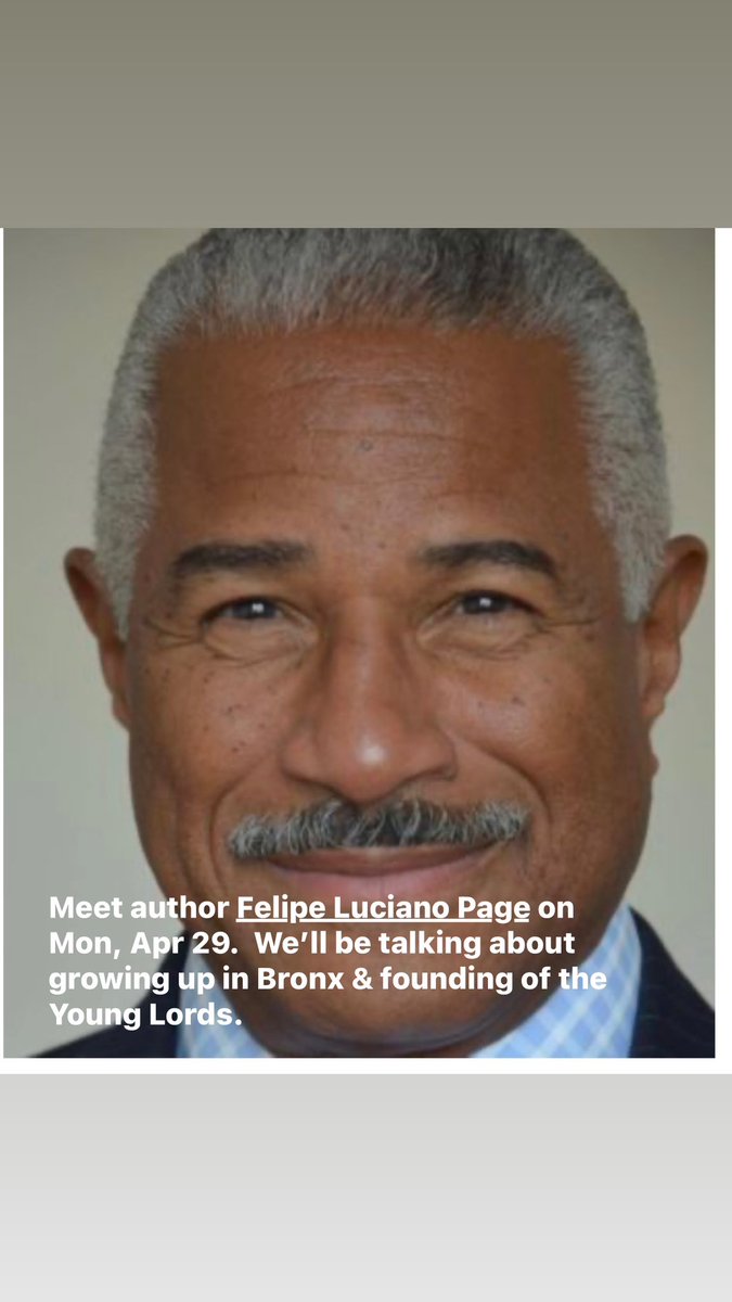 TOMORROW! We’re chatting w/ author @FelipeJLuciano on Mon, Apr 29. He’s an Emmy Award–winning journalist, news anchor & co-founder of the Young Lords Party. Register here: latinolit.com/join-teleconfe… #ReadLatinoLit