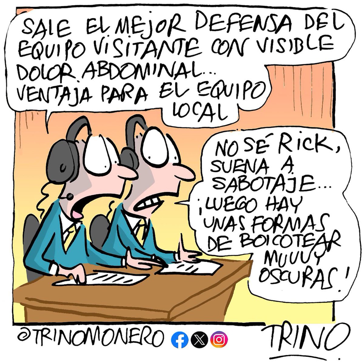 El cartón deportivo publicado en el diario @estoenlinea #trinomonero