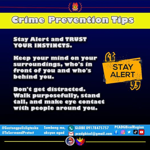 Crime Prevention Tips #PCADGTagapagUgnay #gustongpulisligtaska #BagongPilipinas #PCADGBicol