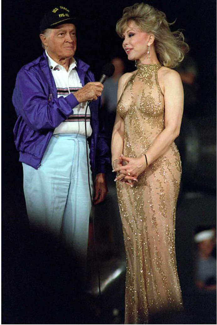 Barbara Eden and Bob Hope, 1987. Eden was 56 at the time.