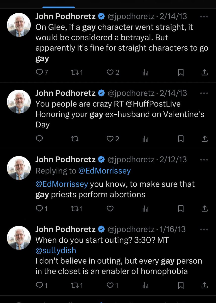 John Podhoretz notoriously loves gay people