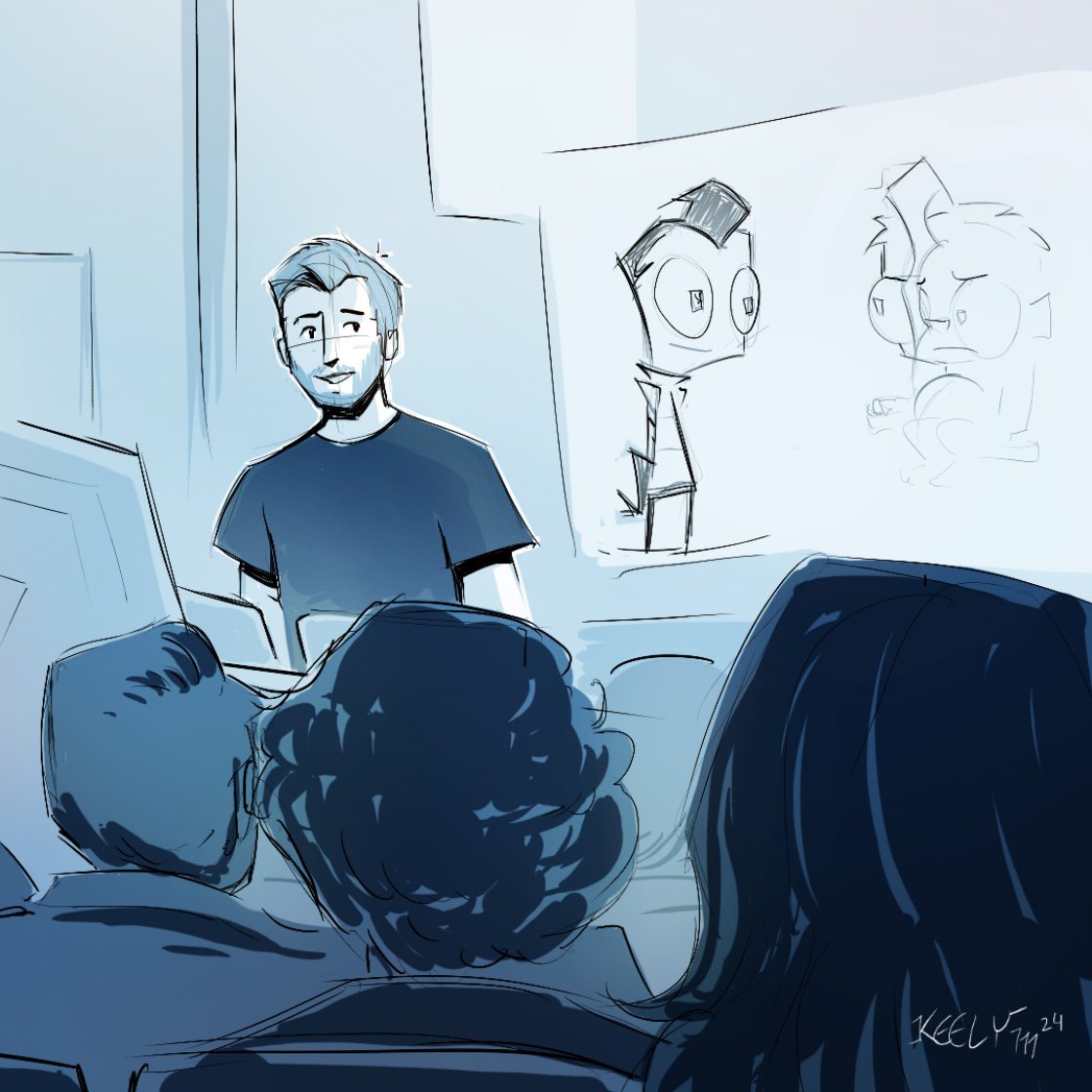 Sketched the awesome <a href="/tyson_hesse/">Tyson Hesse</a> at his speaker event at my alma mater (huge ty to <a href="/pmcbomb/">Pencil Mileage Club</a> for hosting)!!

I love hearing artists talk passionately about their work, it’s always super inspiring.