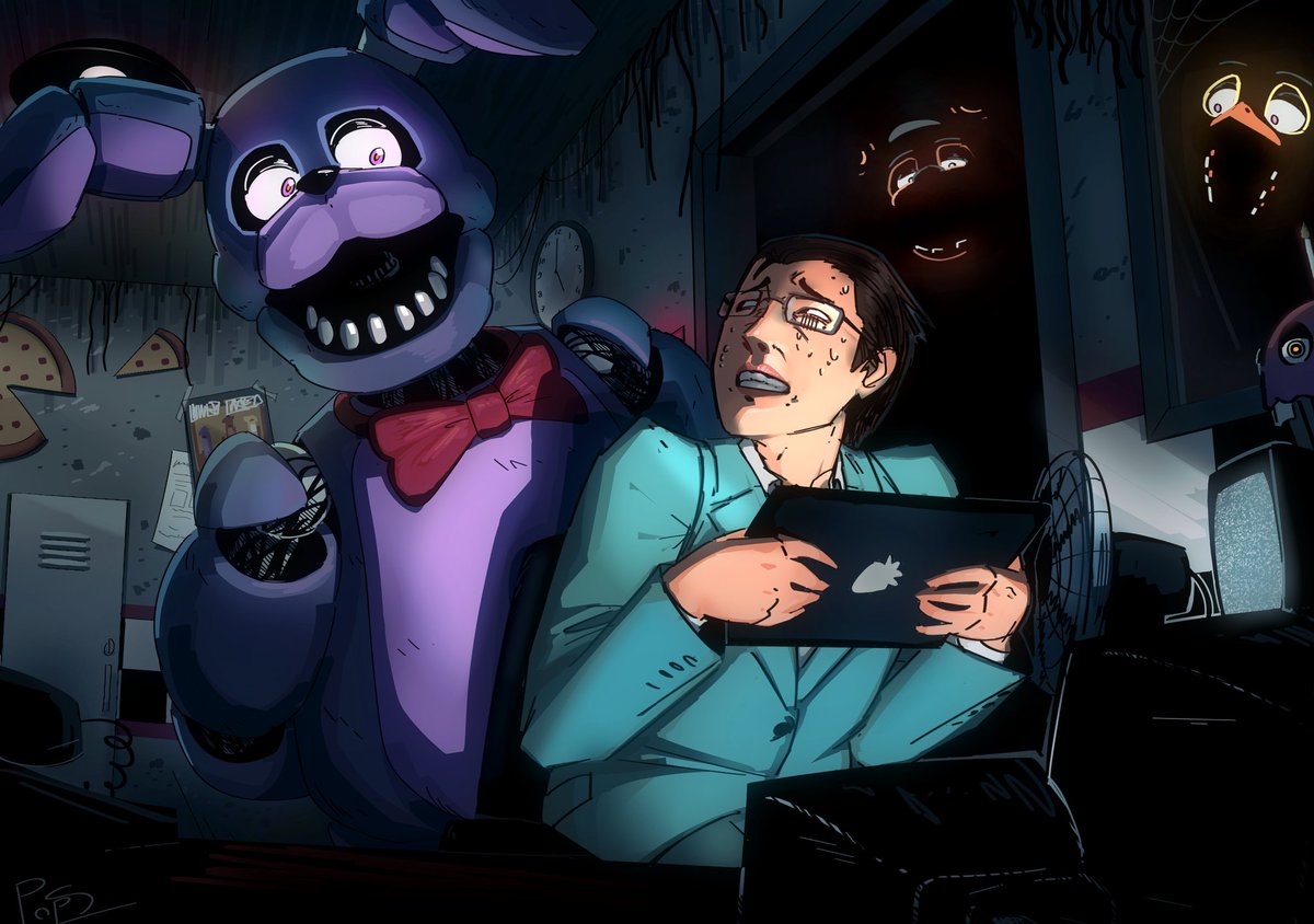 i think about higashi getting mauled by bonnie the animatronic alarmingly often? #rgg #fnaf