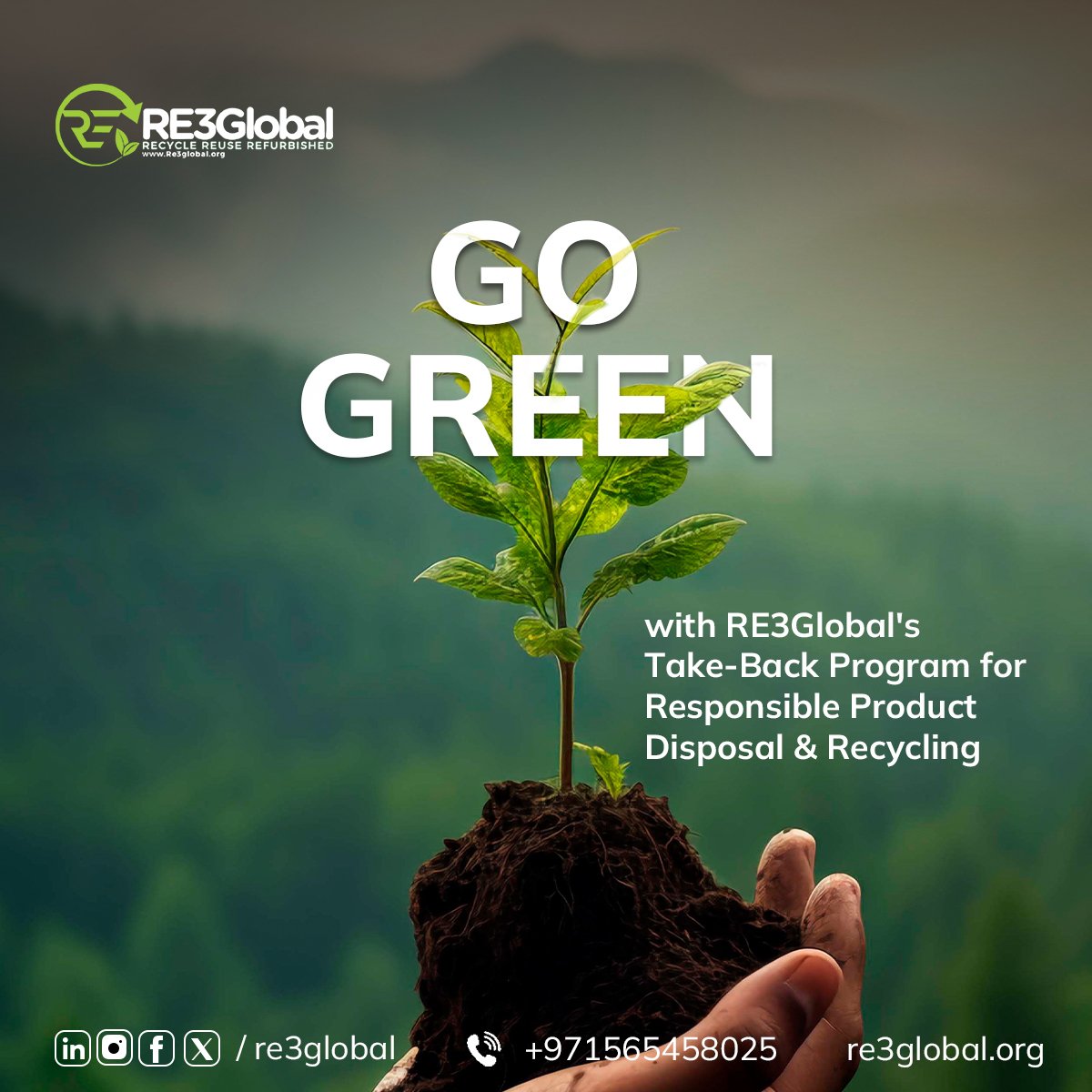 Join RE3Global's green movement with our take-back program for responsible product disposal. Our reverse logistics ensure compliance, facilitating electronic device recycling for a greener planet. Re3global.org

#electronicwaste #recycle #reuse #refurbish #uae #dubai