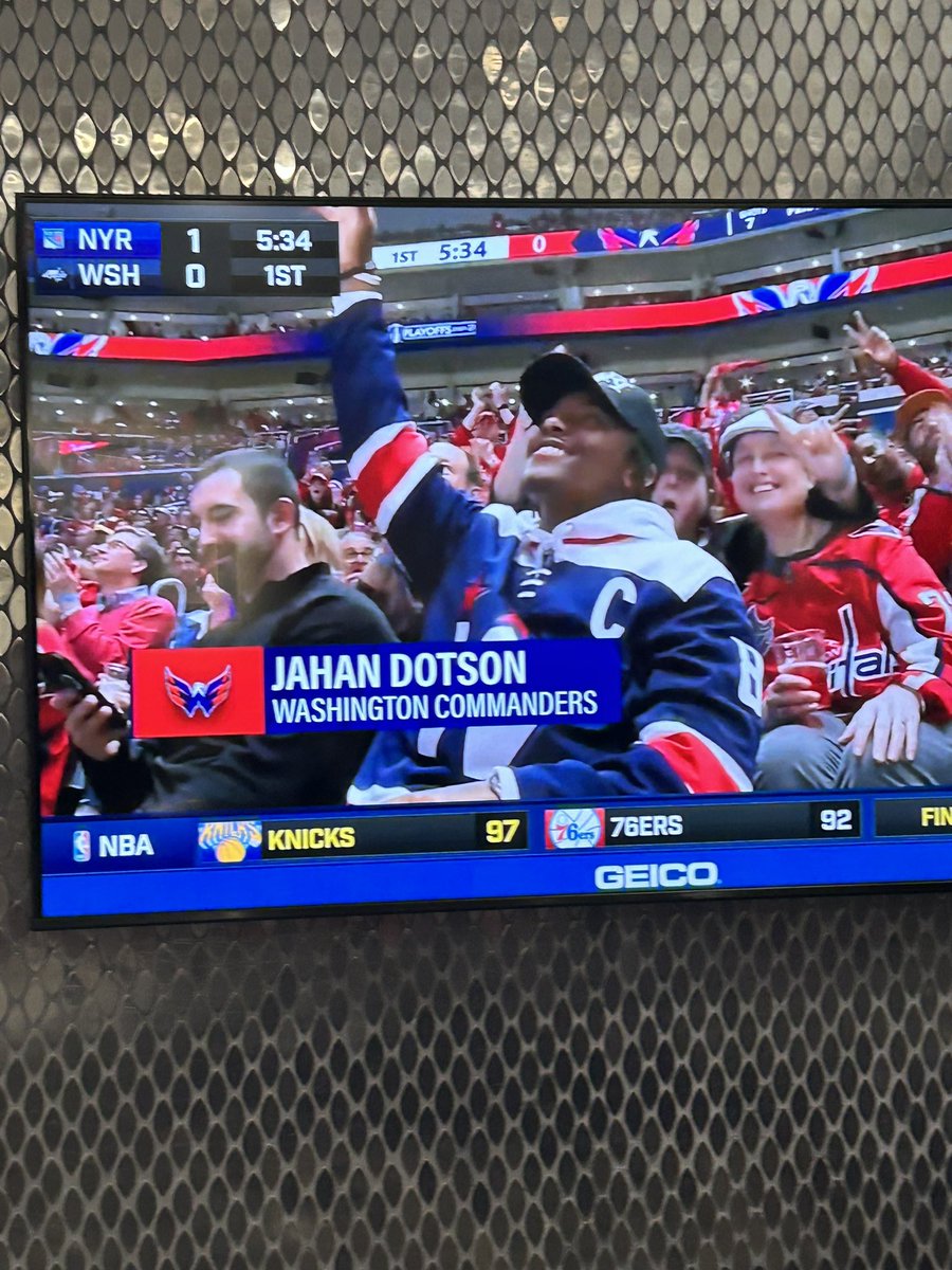 Dotson at the Caps game.