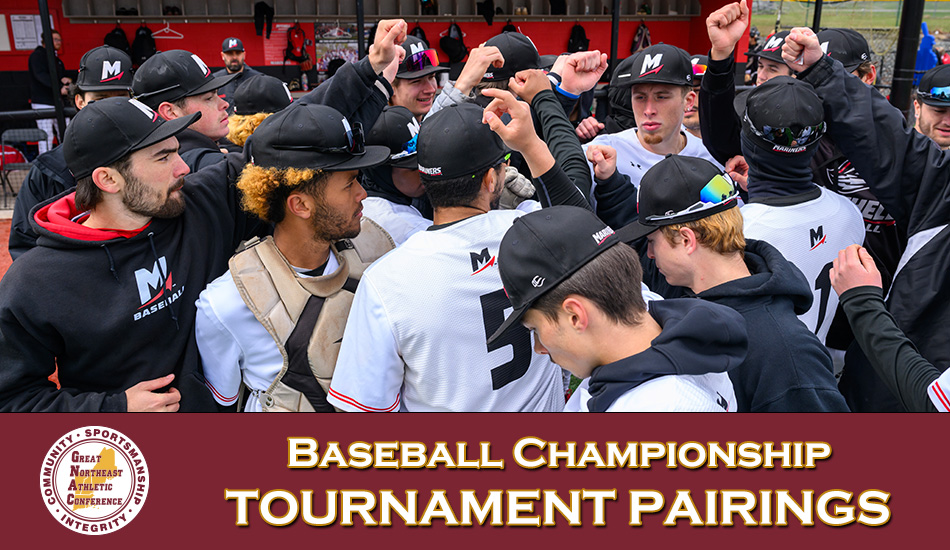 ⚾BASEBALL TOURNAMENT PAIRINGS⚾ @AthleticsMC made some noise in its first season in #theGNAC and earned the No. 1 seed in the upcoming GNAC Baseball Championship. FULL PAIRINGS: thegnac.com/sports/bsb/202… #d3baseball