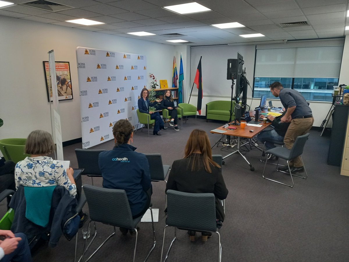 CummingToby's tweet photo. Great to be at VCOSS today for their public forum on the link between energy poverty and health. @SustainVic https://t.co/chpuNGrfa3