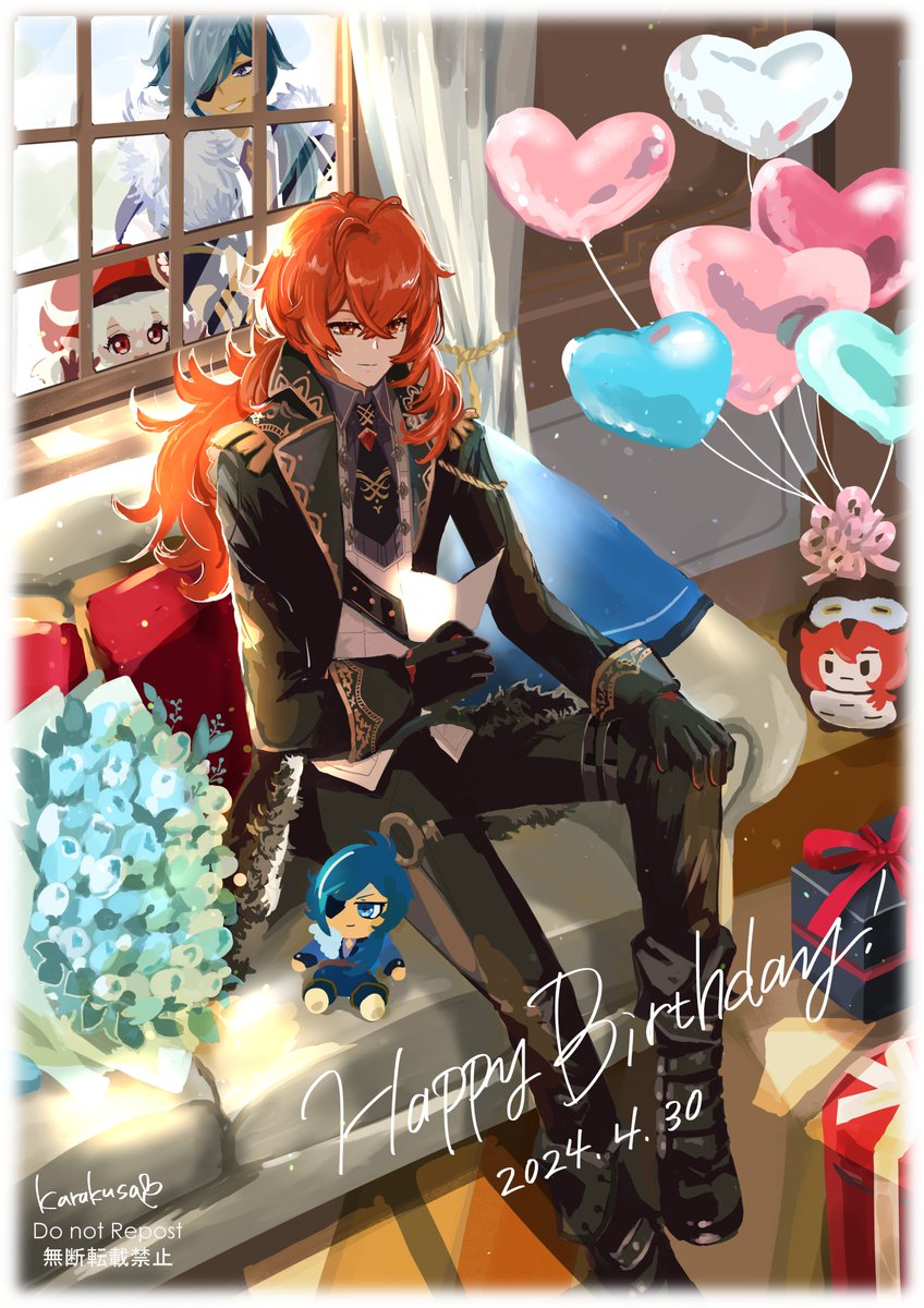 #ディルック生誕祭2024 #Diluc #GenshinImpact お誕生日おめでとうございます！再掲ですが、一番のお気に入り！