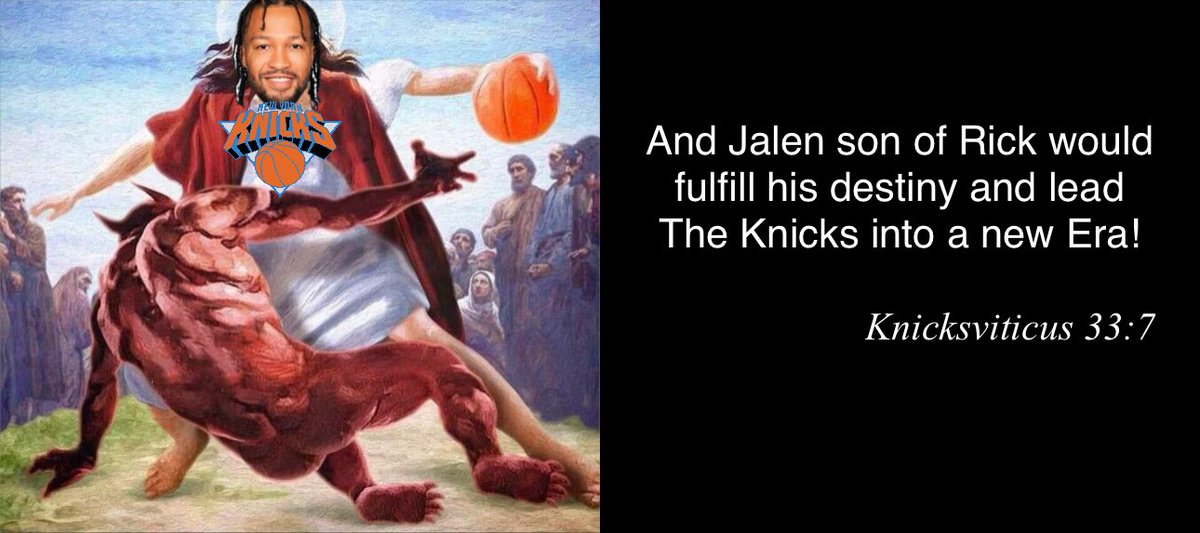 Vcam109's tweet photo. Book of Knicksviticus 33:7
#NewYorkForever
#Brunson4MVP
#EndTheProcess https://t.co/r66aFq9Hm3