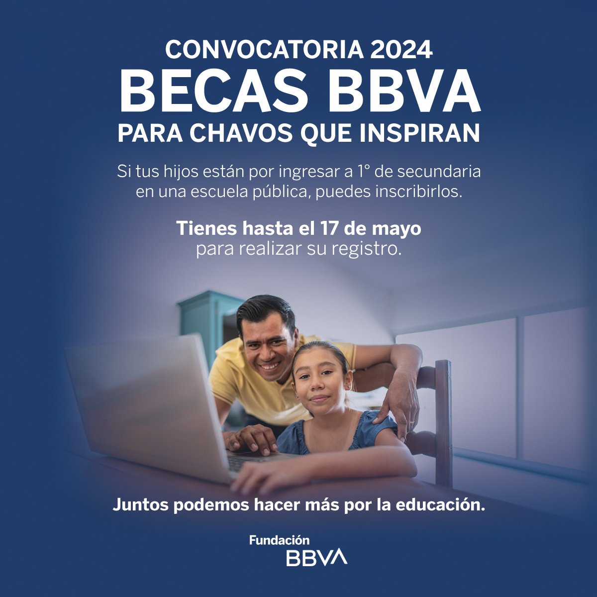 Aprovecha esta gran oportunidad y permite que tus hijos puedan continuar con sus estudios. 📖📚 ¡Descubre más e inscríbelos ahora! 💙👇🏼 bbva.info/445BJy1