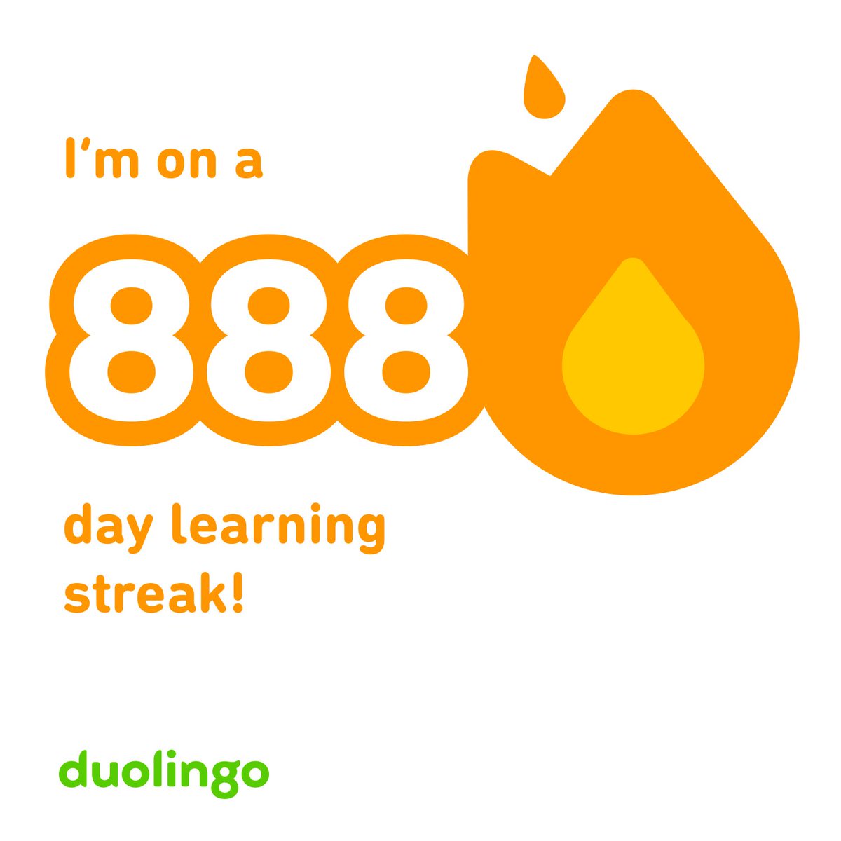 tom_nt's tweet photo. l'm on a 888 days learning streak in duolingo. https://t.co/A7heaTkXOm