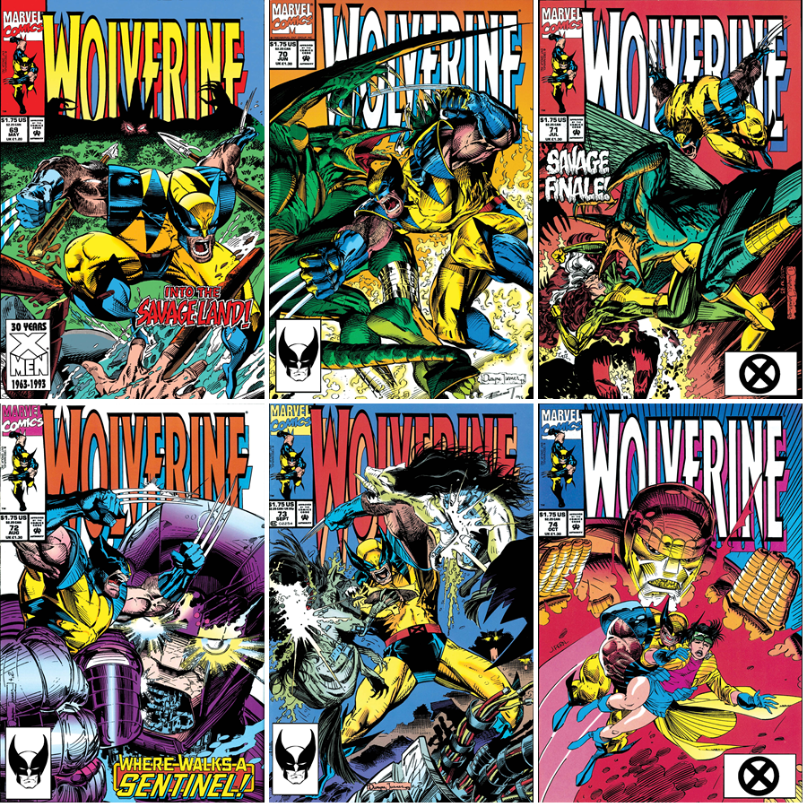ClassicXMen's tweet photo. Wolverine #69-74 cover dated May-October 1993. https://t.co/u4exSwH9io