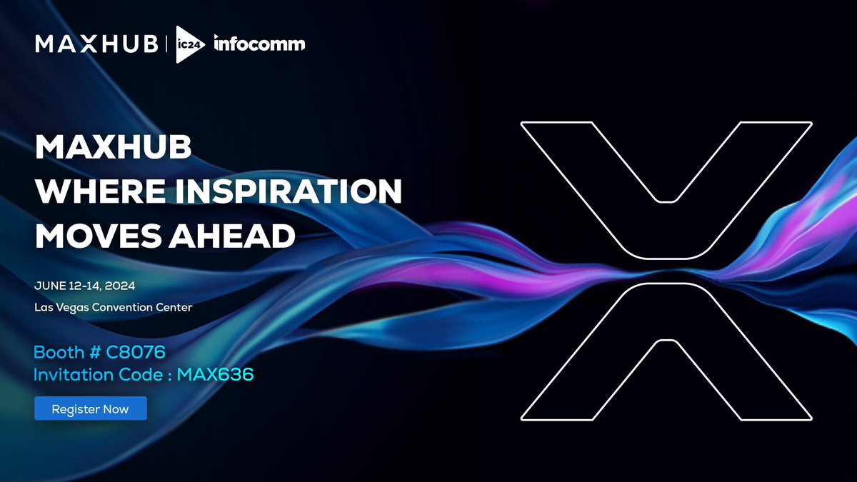 Endless ways to connect, but no shortcuts to true connection. Join us at #InfoComm2024, Las Vegas Convention Center, Booth C8076, Jun 12-14. Discover how we build meaningful connections.

MAXHUB, Where Inspiration Moves Ahead.

Register with code: MAX636: infocommshow.org/show-info?utm_…