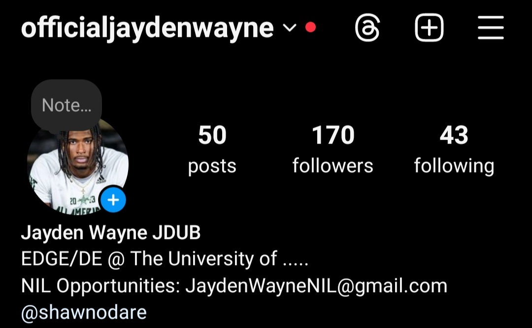 Please give my IG a follow @ officialjaydenwayne