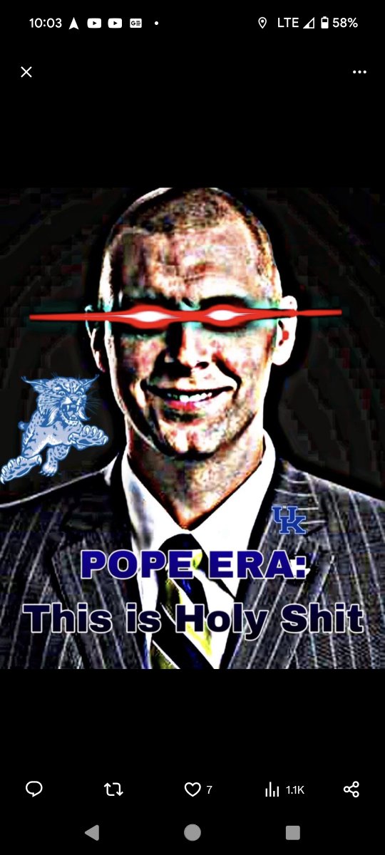 @Cody_Fueger Welcome to the #PopeEra of Kentucky Basketball 
👑😼✝️⛪😈🔥