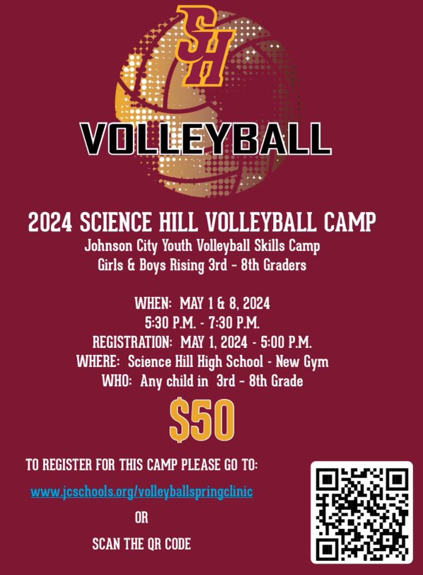 Join us May 1 &amp; May 8 for a Skills Camp. We will be working on all the basic volleyball skills while having so much fun! 🎩🏐