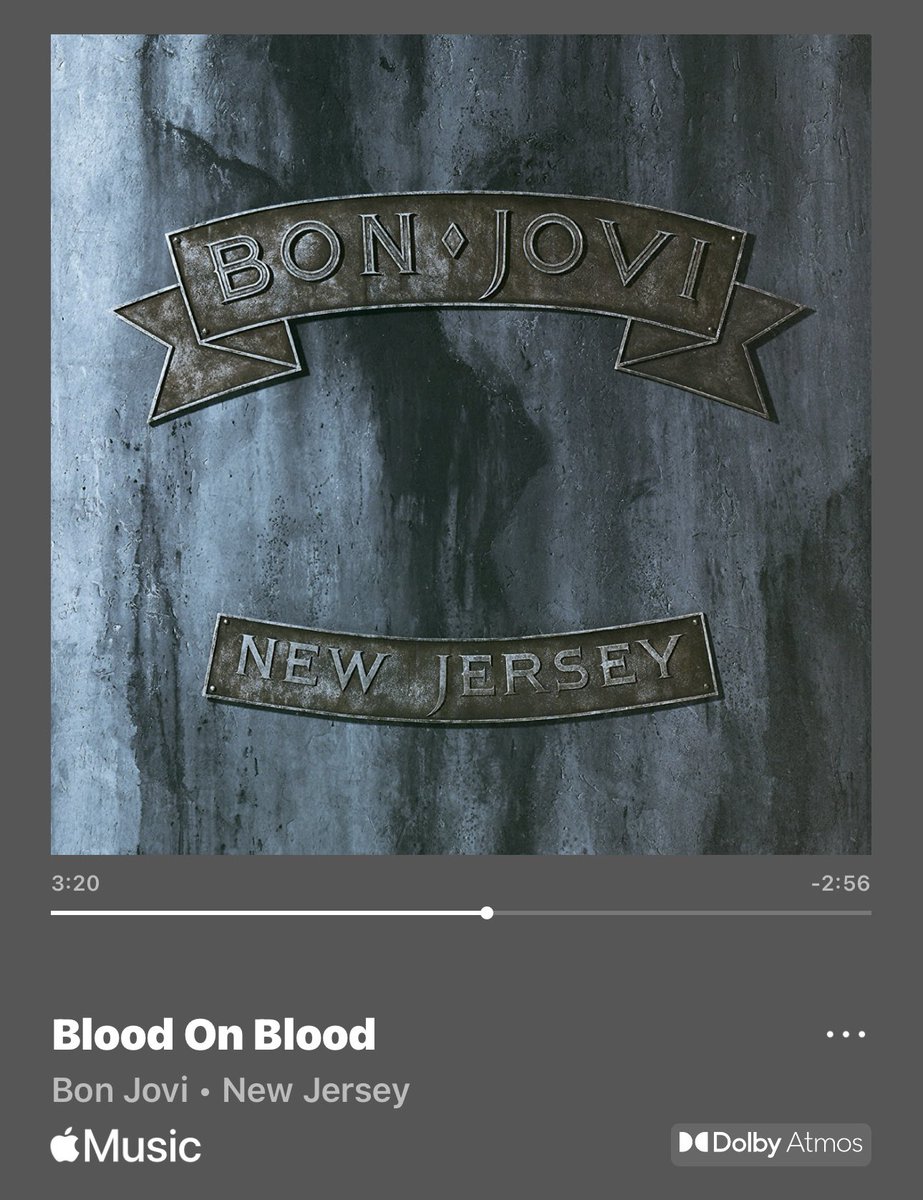 Listening to the new Apple Music release of Bon Jovi’s NEW JERSEY in Spacial / Dolby Atmos sound. I could cry. God damn, Bob Rock is one of the greatest engineers / mixers to ever live. Bruce Fairbairn was a magic soul to get this music out of these young men. #BonJovi40