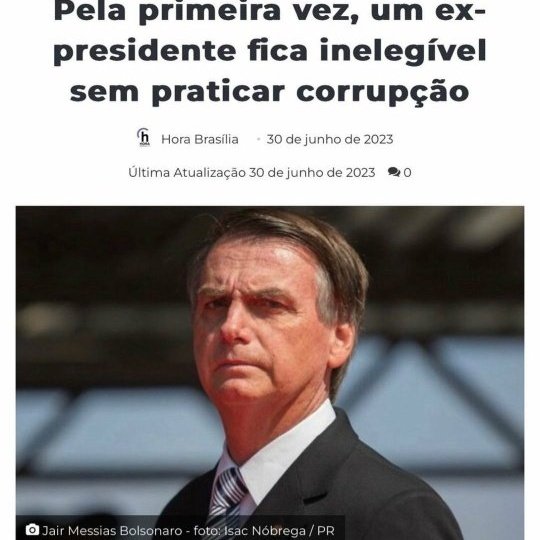 O TBT de hoje é para relembrar que o Brasil tem um ex-presidente inelegível sem desviar um mísero centavo do erário. 
Só mesmo no Brasil pra acontecer isso!🤮🤮